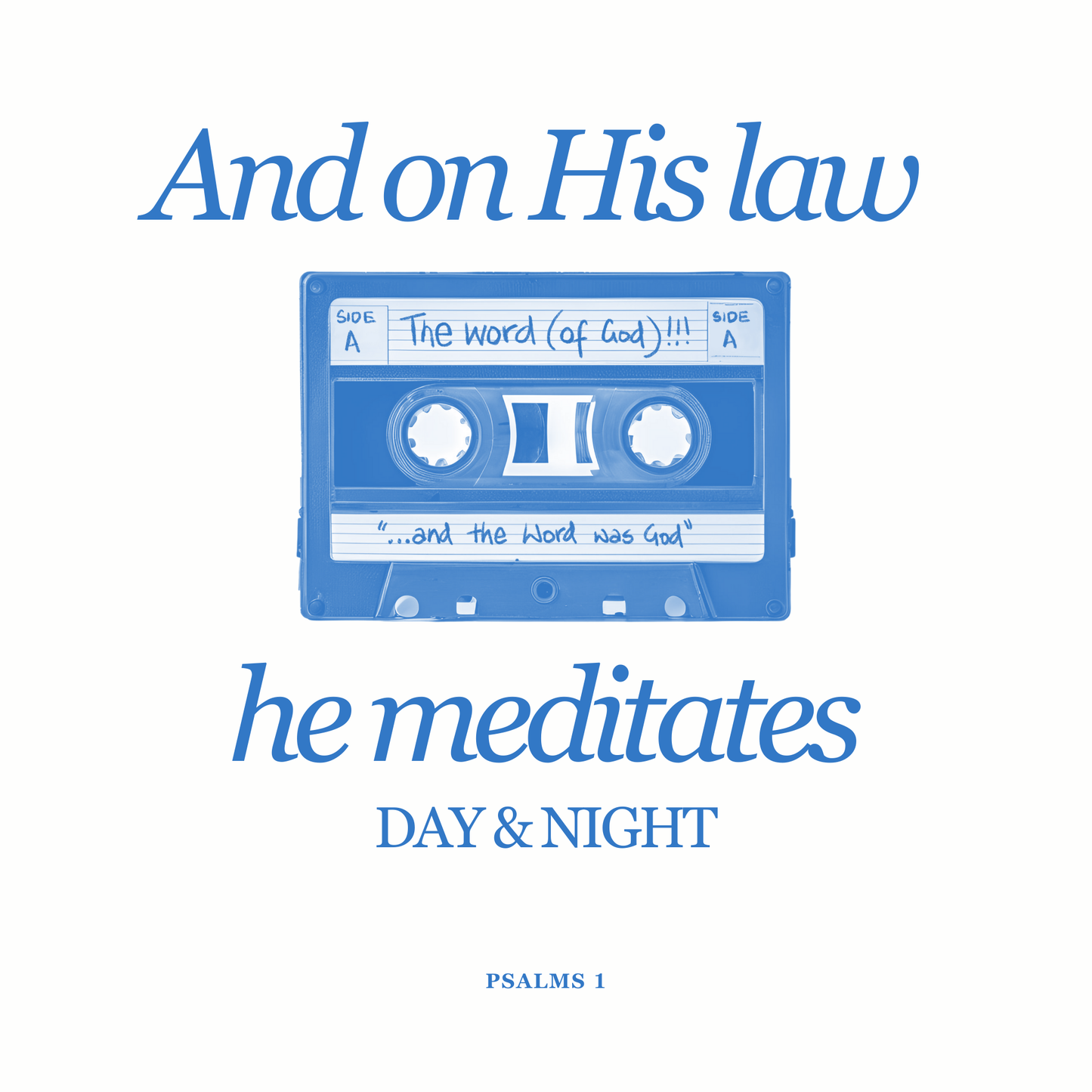 And on His Law He Meditates (White) Oversized T-Shirt