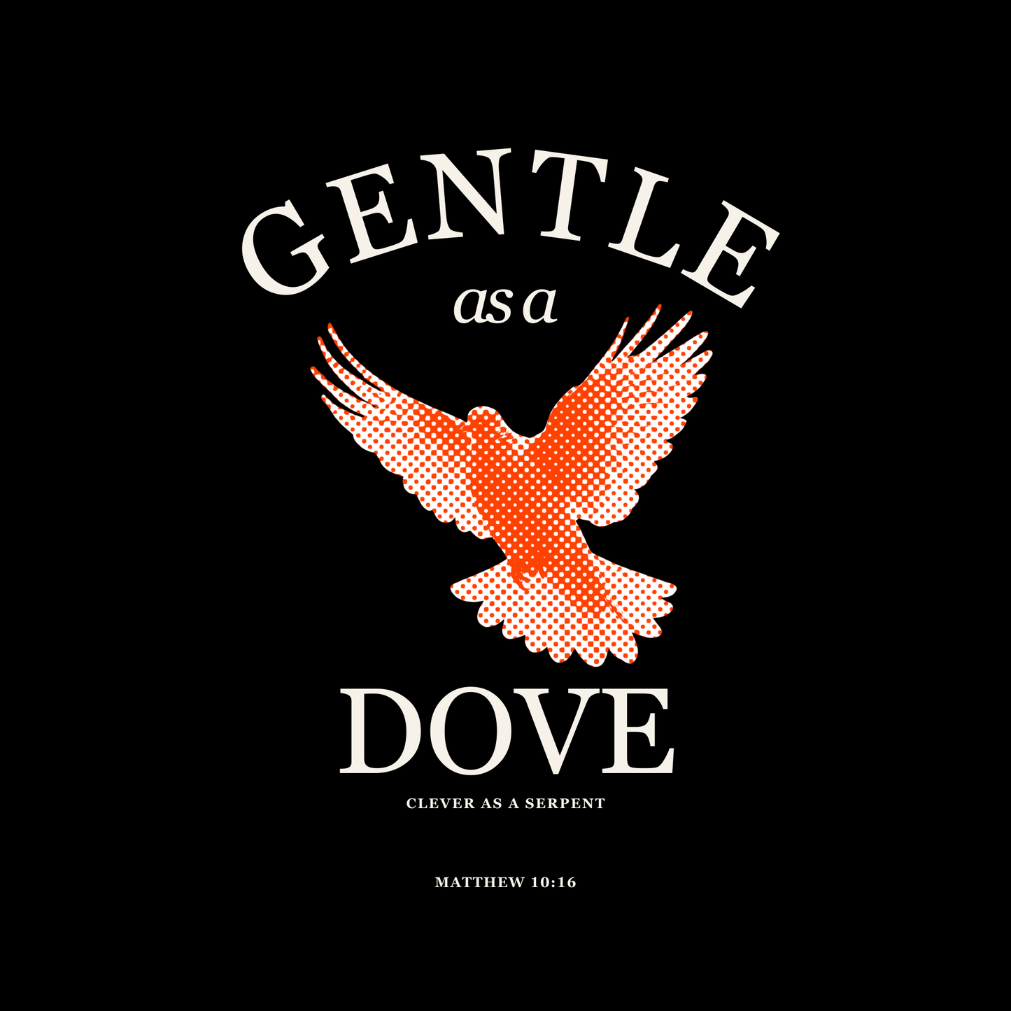 Gentle as a Dove (Black) Oversized T-Shirt