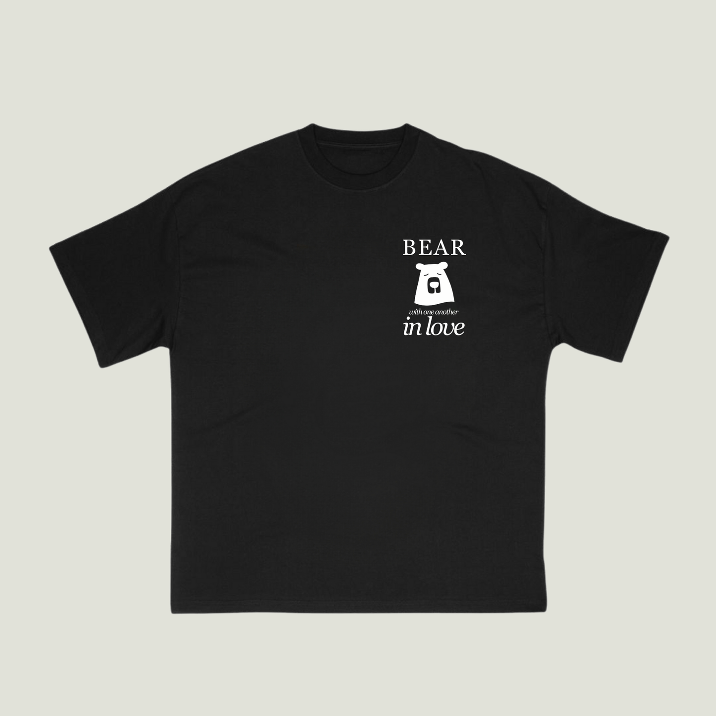 Bear With One Another (Black) Oversized T-Shirt