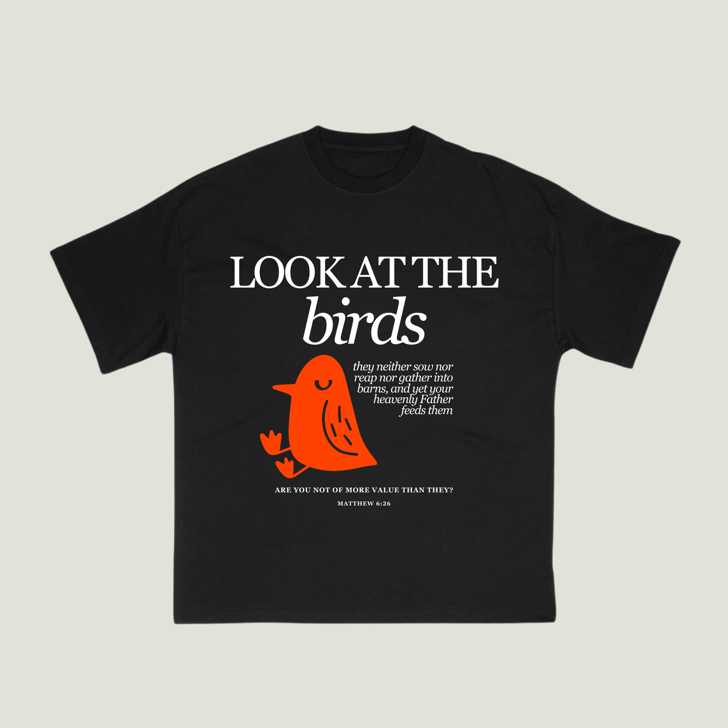 Look at the Birds (Black) Oversized T-Shirt