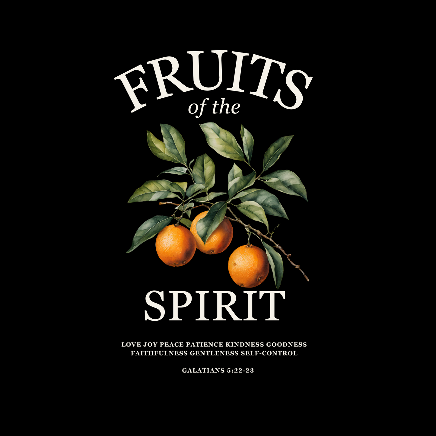 Fruits of the Spirit (Black) Oversized T-Shirt