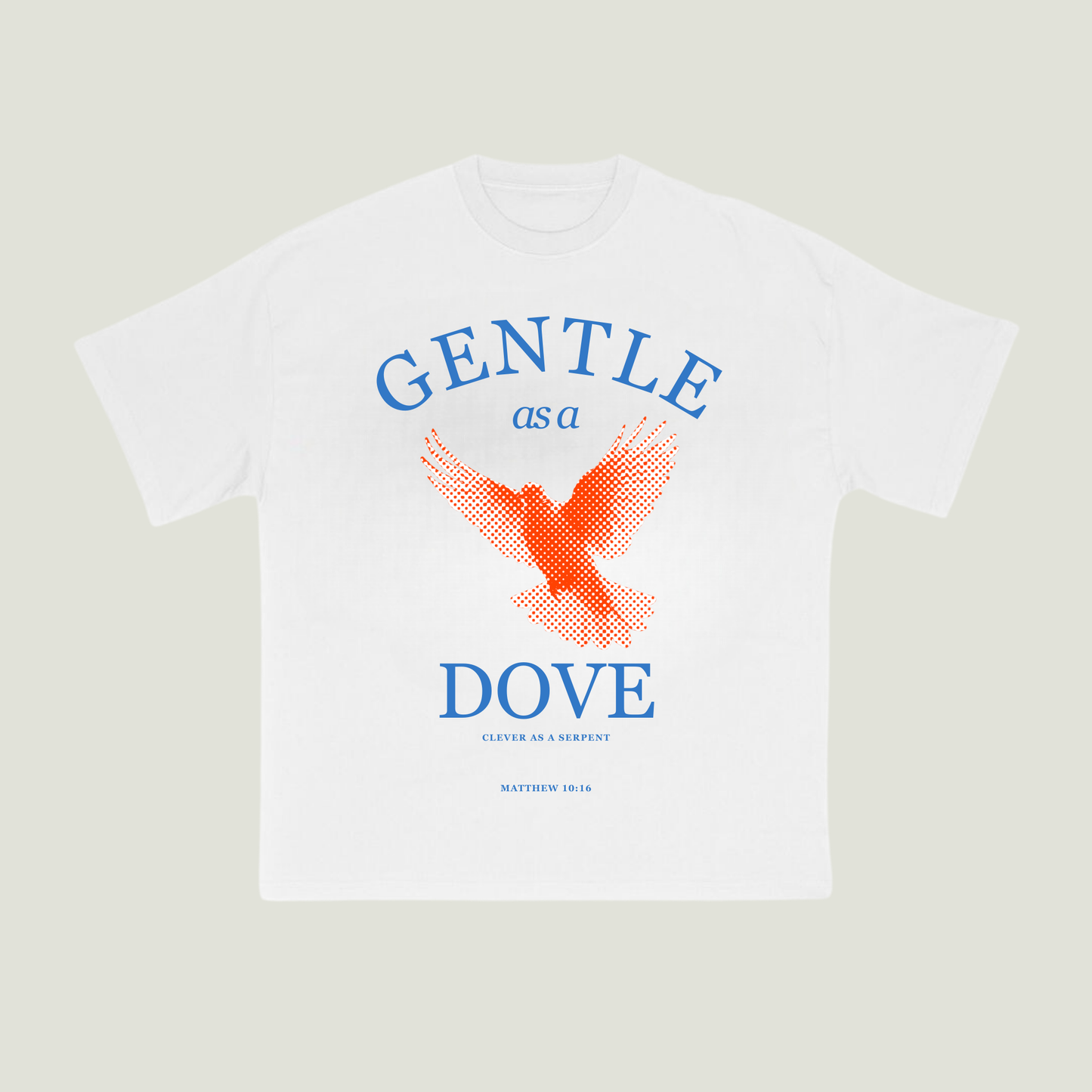 Gentle as a Dove (White) Oversized T-Shirt