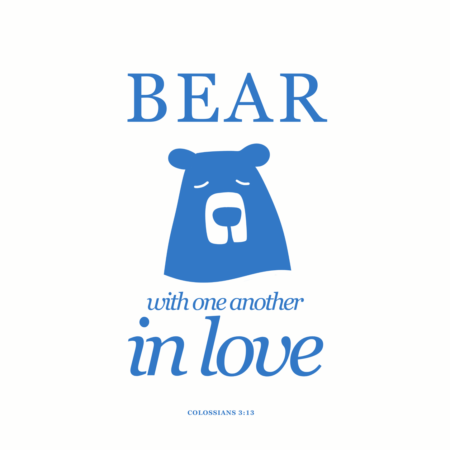 Bear With One Another (White) Oversized T-Shirt