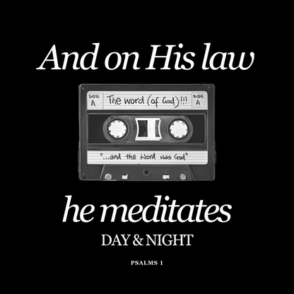 And on His Law He Meditates (Black) Oversized T-Shirt