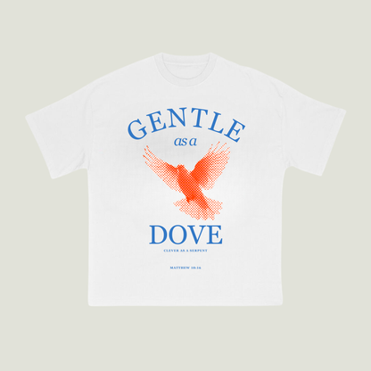 Gentle as a Dove (White) Oversized T-Shirt
