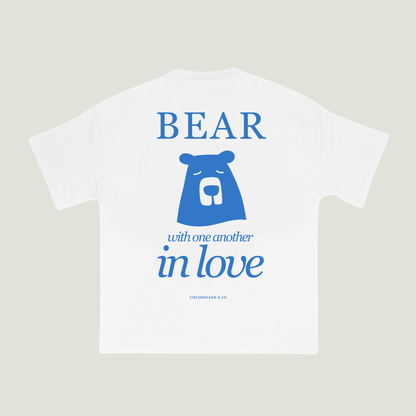 Bear With One Another (White) Oversized T-Shirt
